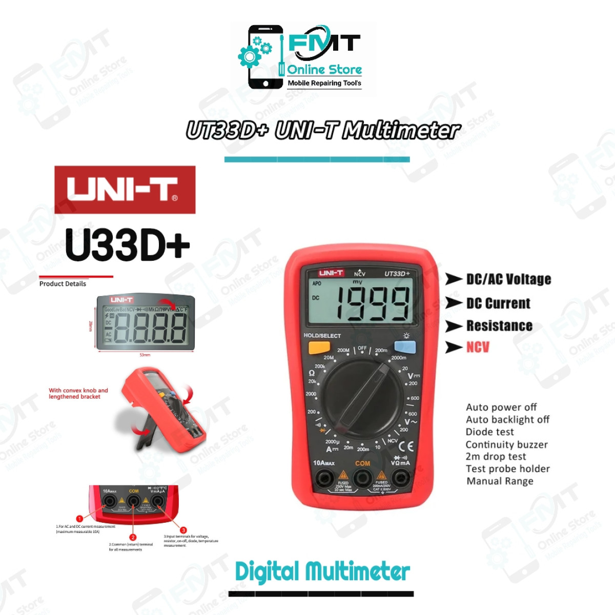 UT33D+ UNI-T Digital Multimeter