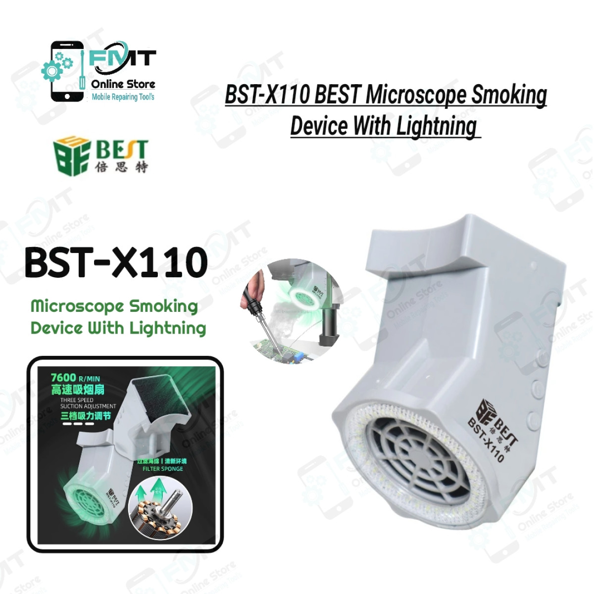 BST-X110 BEST Microscope Smoking Device With Lightning