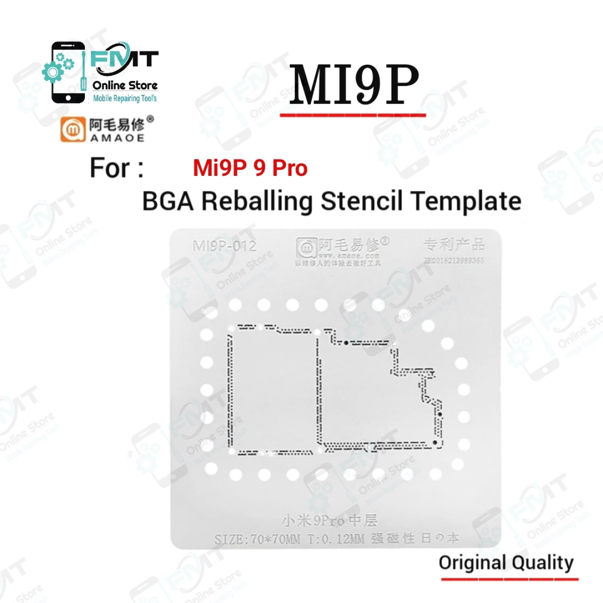 Mi9P AMAOE Mi9 Pro Middle Layer Reballing Stencil