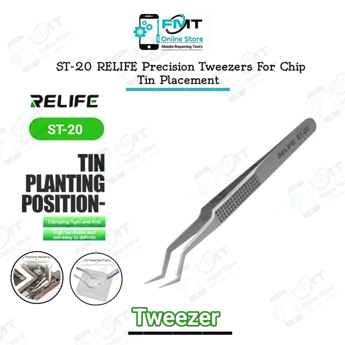 ST-20 RELIFE Precision Tweezers For Chip Tin Planting