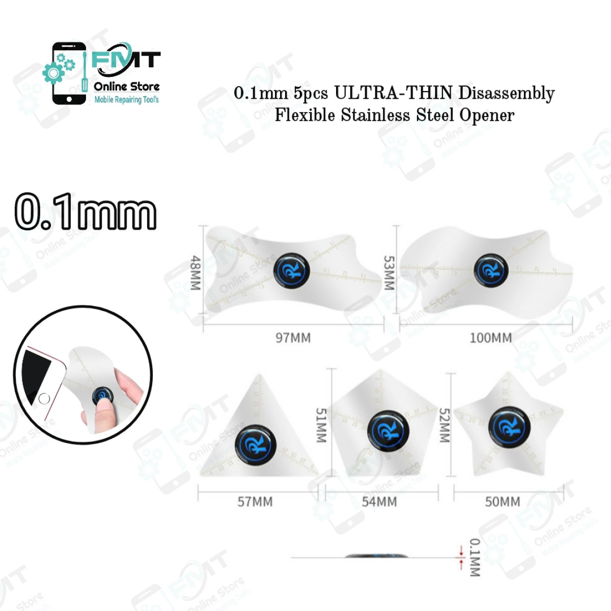 0.1mm 5pcs ULTRA-THIN Disassembly Flexible Stainless Steel Opening Tools