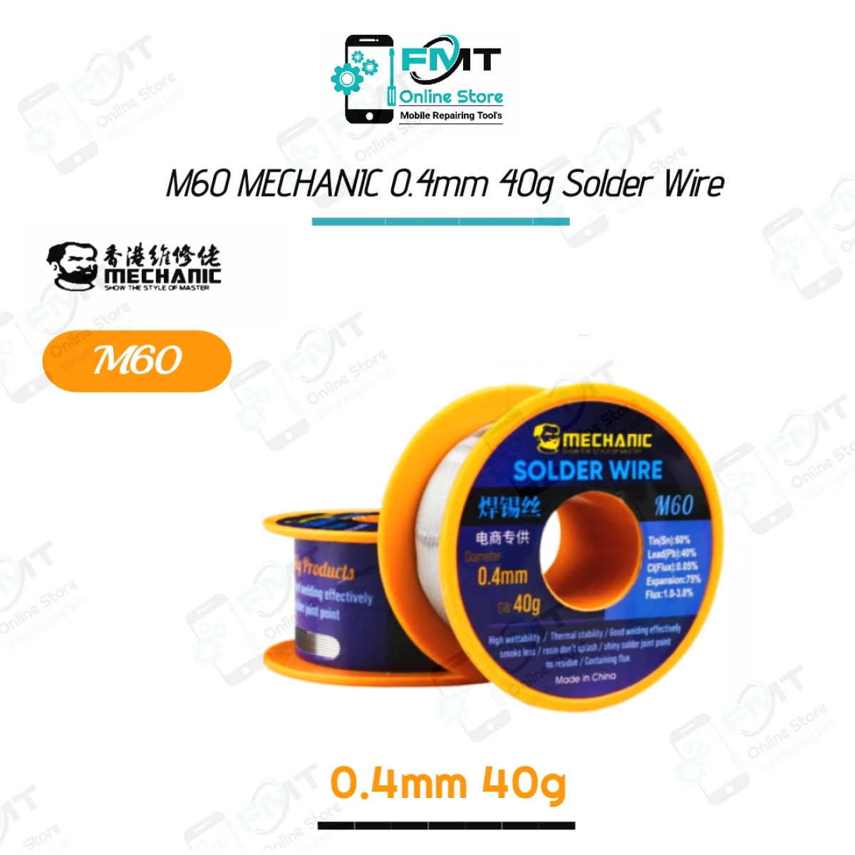 M60 MECHANIC 0.4mm 40g Solder Wire
