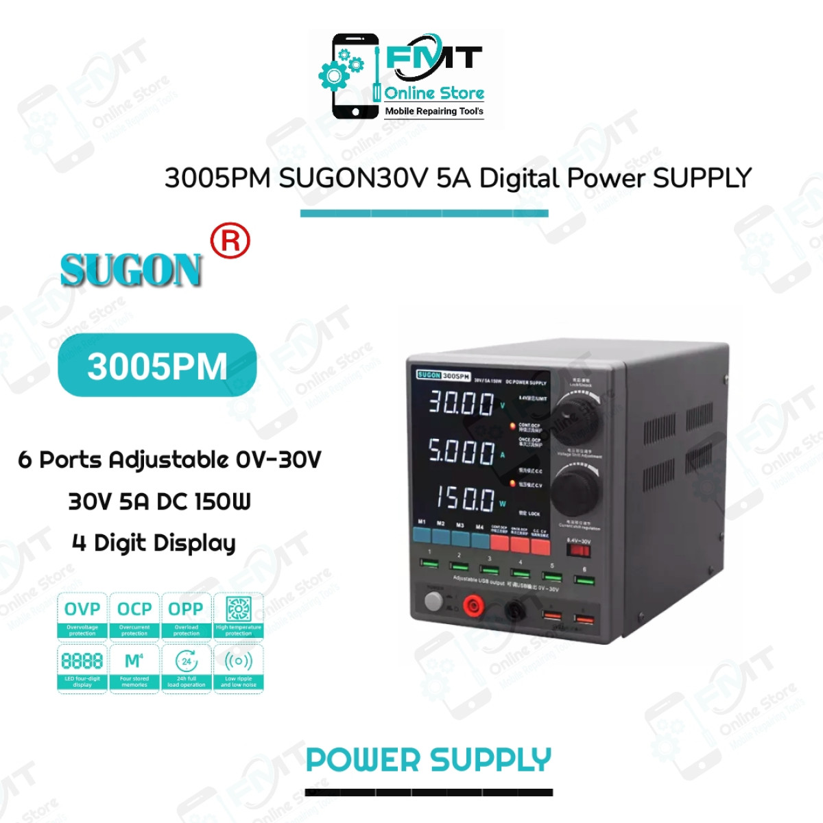 3005PM SUGON Original 8 Port Digital Power Supply