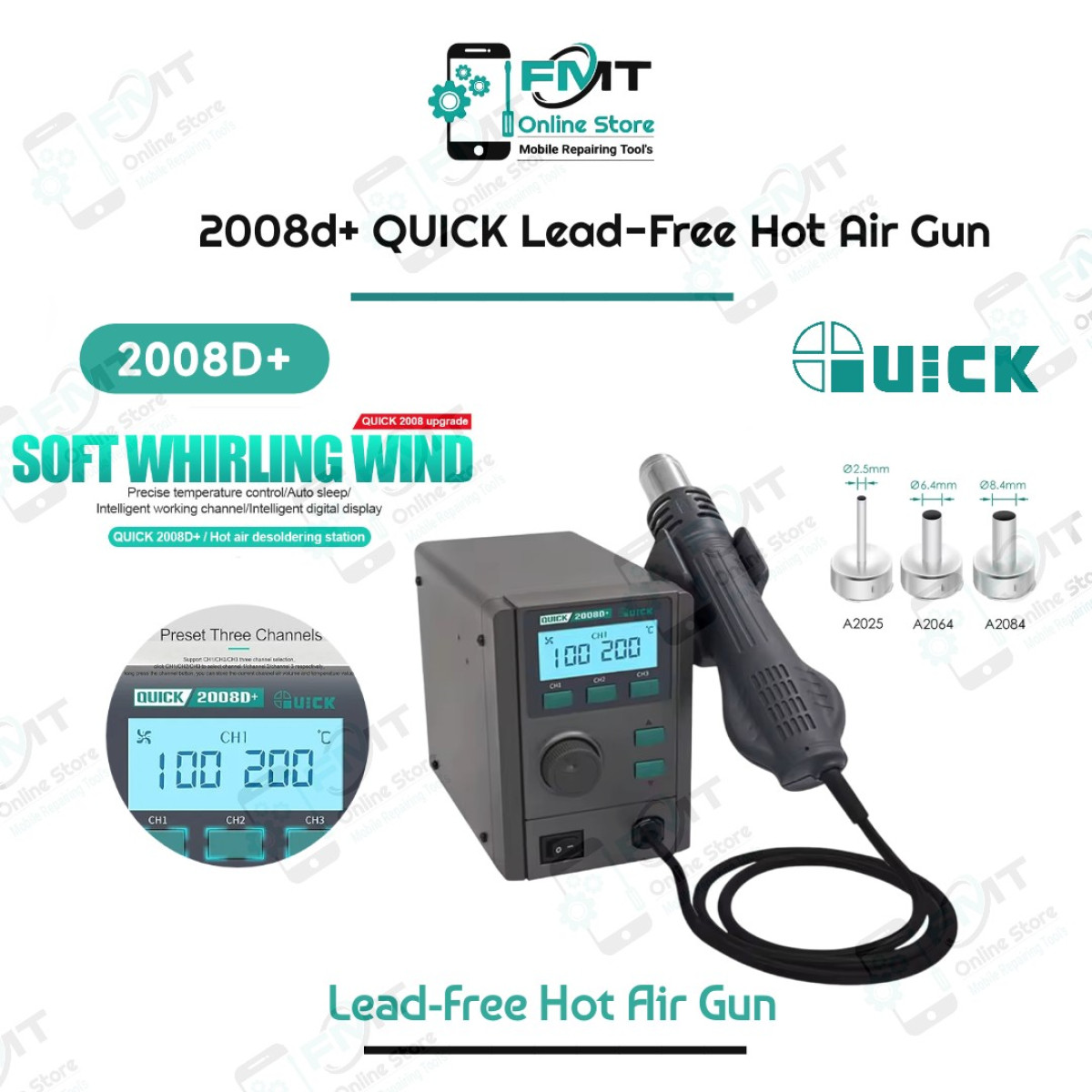 2008D+ QUICK Lead-Free Hot Air Gun
