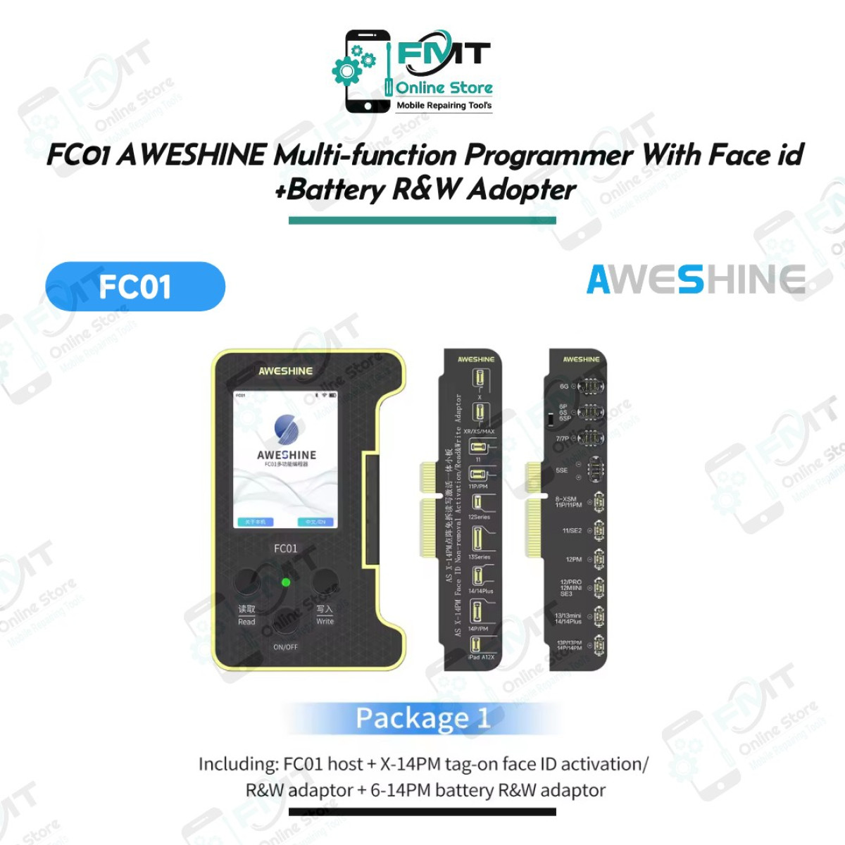 FC01 AWESHINE Multi-function Programmer With Face id +Battery R&W Adopter