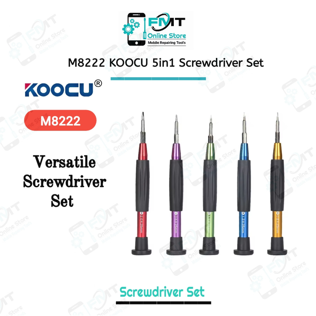 M8222 KOOCU 5in1 Screwdriver Set