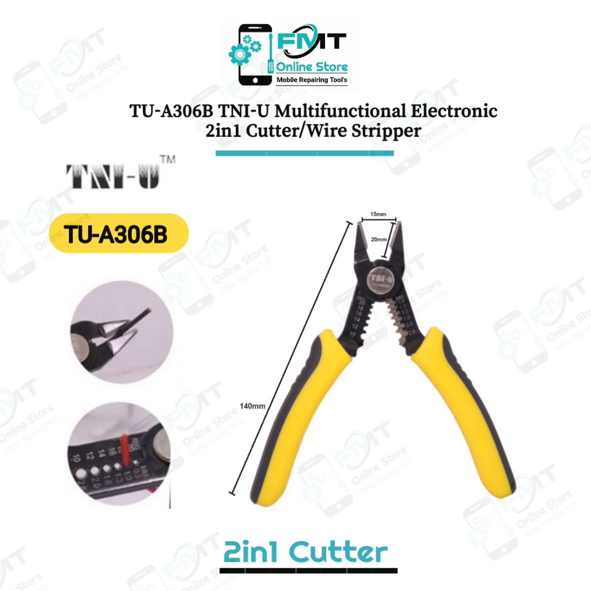 TU-A306B TNI-U Multifunctional Electronic 2in1 Cutter & Wire Stripper