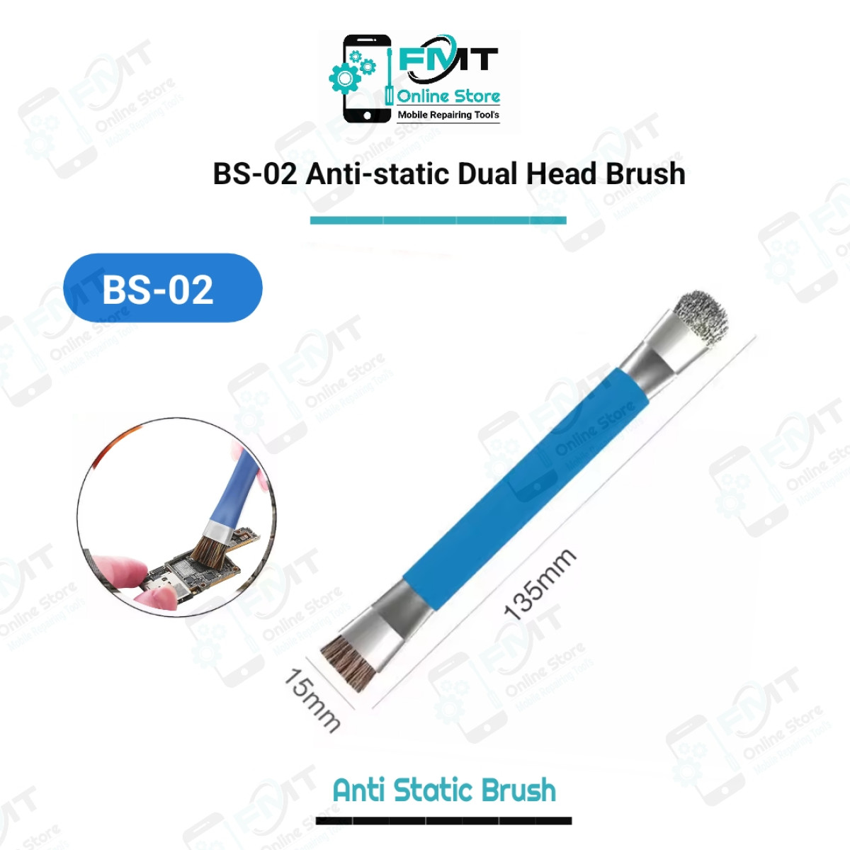 BS-02 Anti-static Dual Head Brush