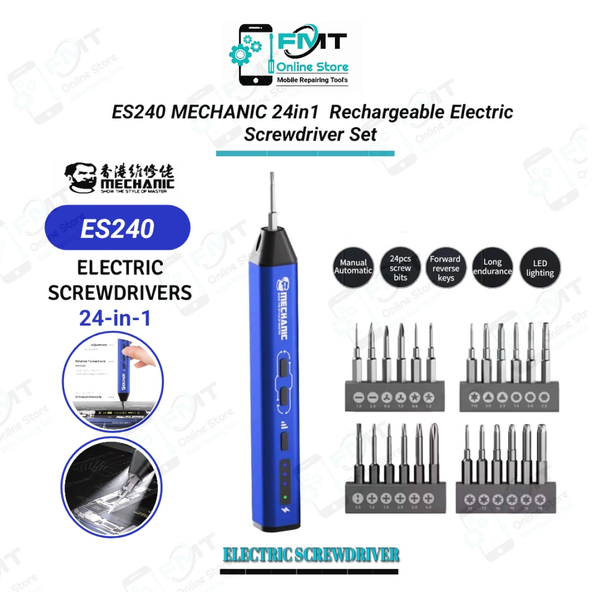 ES240 MECHANIC Electric 24in1 Multifunctional Screwdriver Set