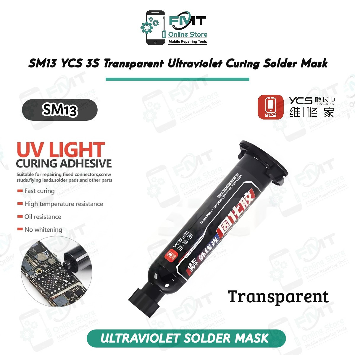 SM13 YCS 3S Transparent Ultraviolet Curing Solder Mask