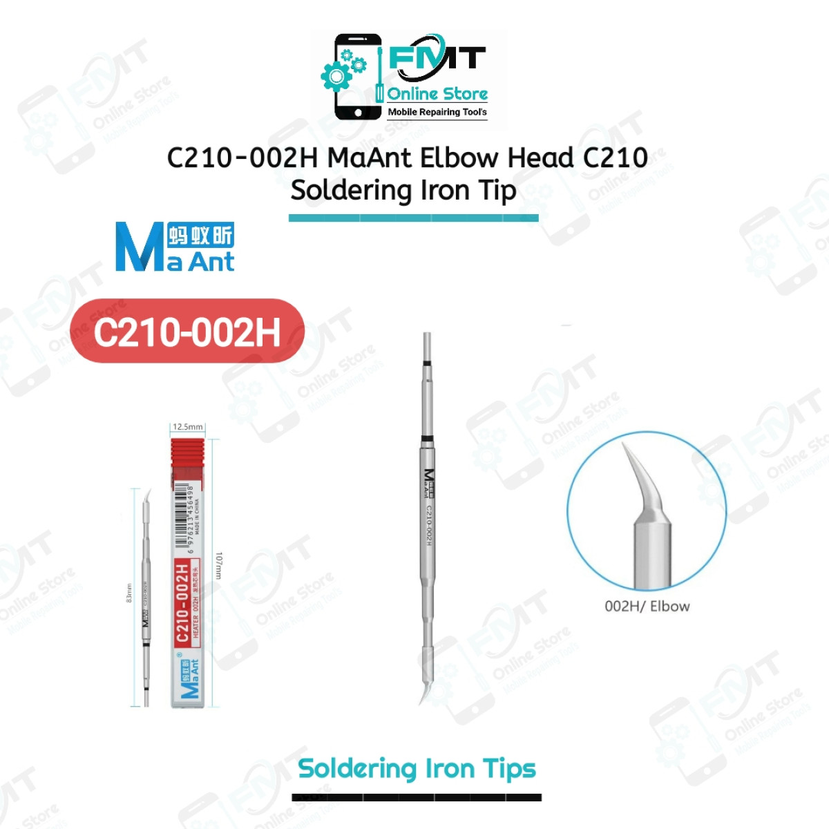 C210-002H MaAnt Elbow Head C210 Soldering Iron Tip