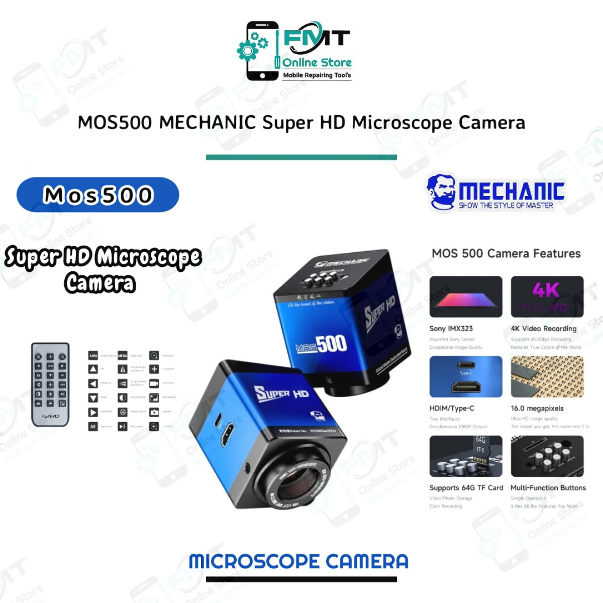 MOS500 MECHANIC Super HD Microscope Camera