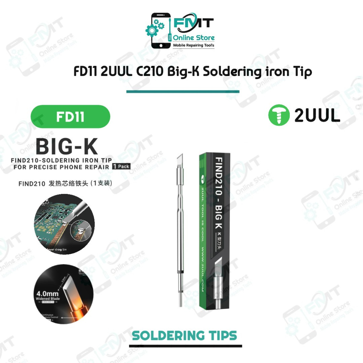 FD11 2UUL C210 Big-K Soldering iron Tip