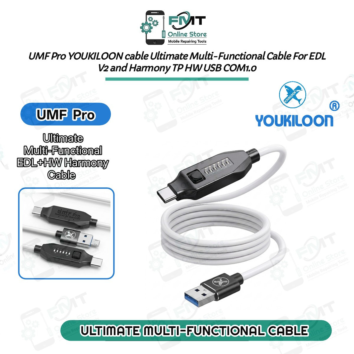 UMF Pro YOUKILOON cable Ultimate Multi-Functional Cable For EDL V2 and Harmony TP HW USB COM1.0