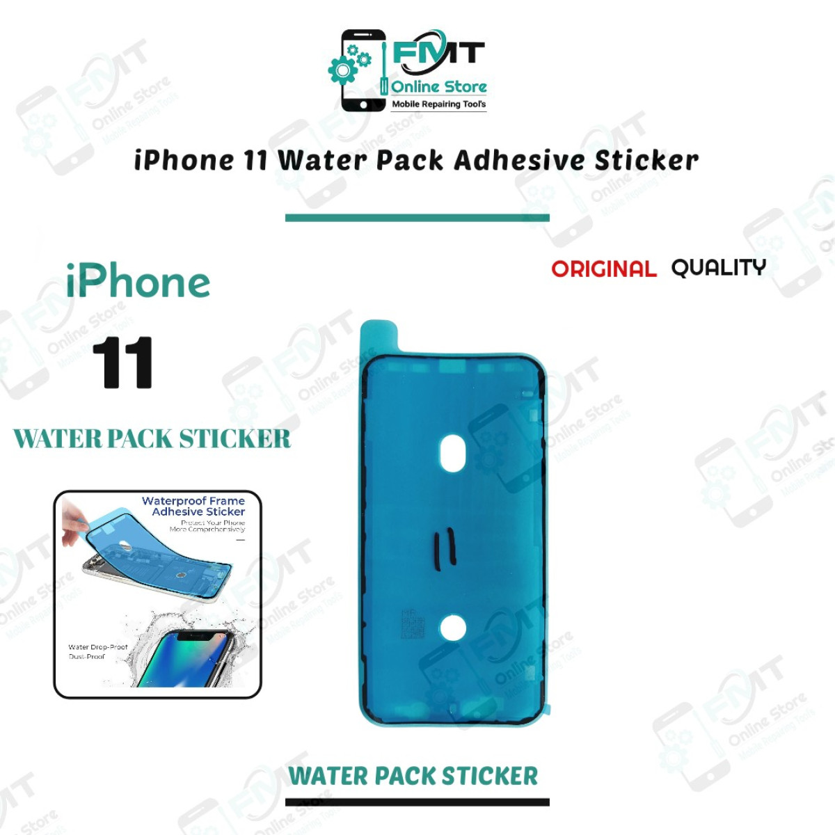 iPhone 11 Water Pack Adhesive Sticker