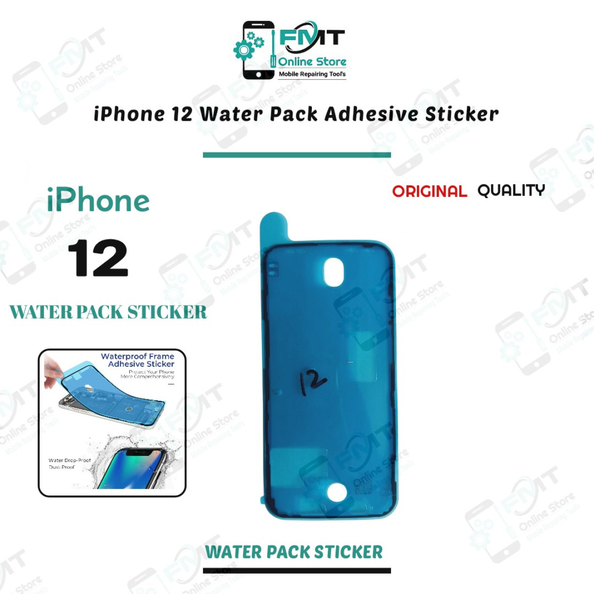 iPhone 12 Water Pack Adhesive Sticker