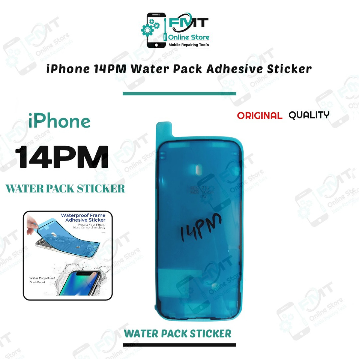 iPhone 14PM Water Pack Adhesive Sticker