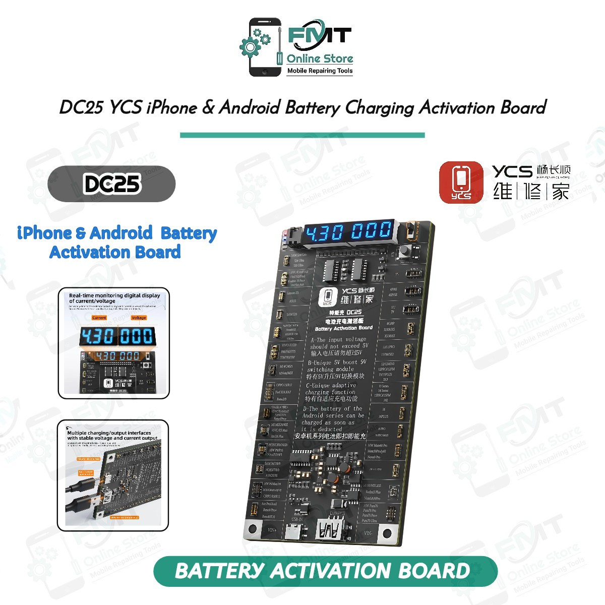 DC25 YCS iPhone & Android Battery Charging Activation Board