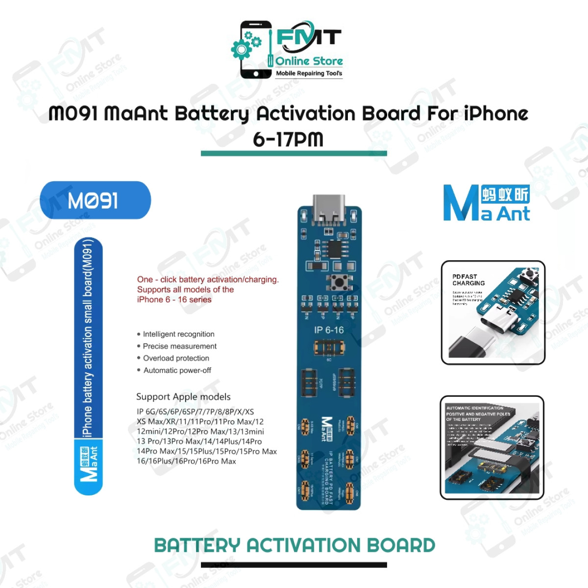 M091 MaAnt Battery Activation Board For iPhone 6-17PM