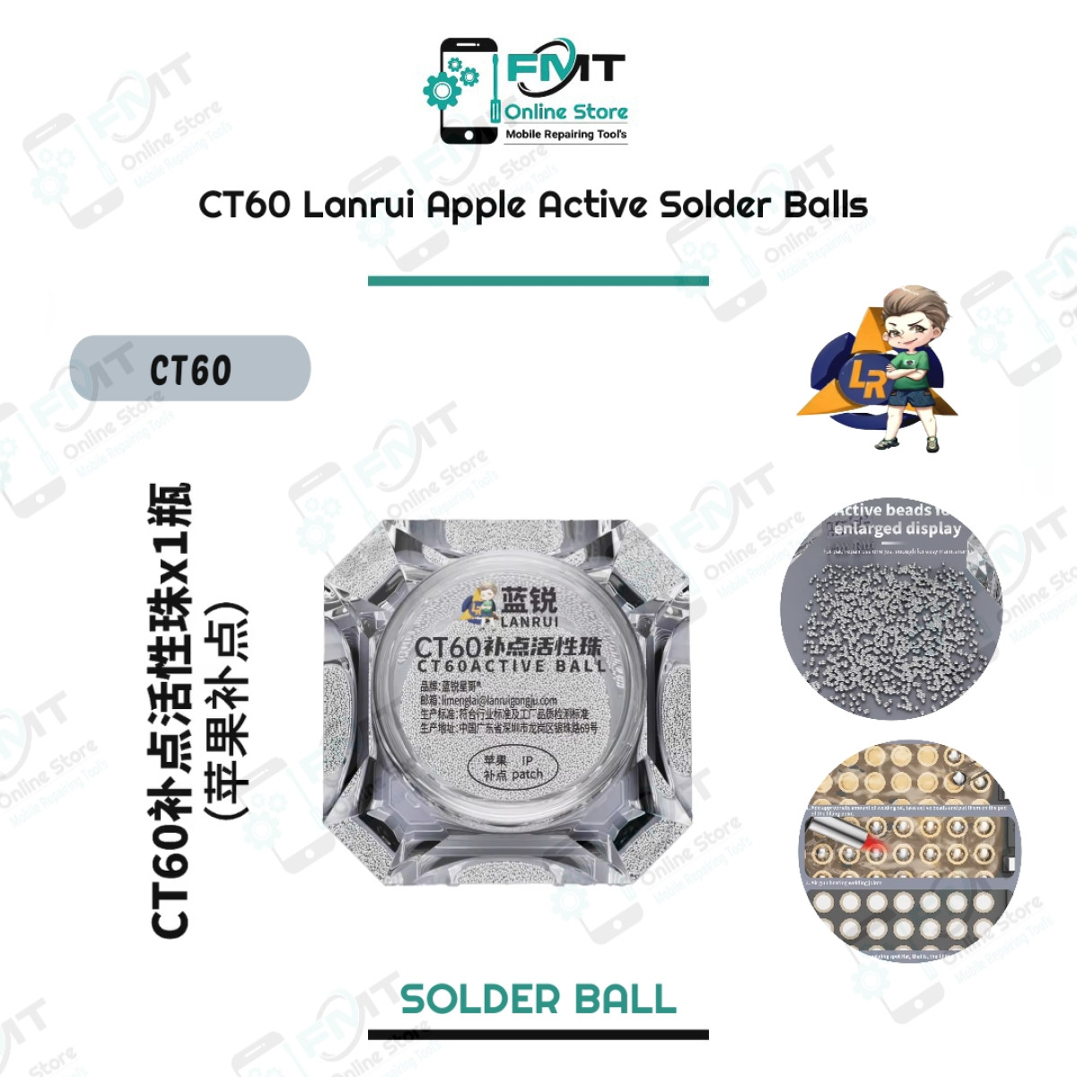 CT60 LanRui Apple Active Solder Balls Soldering Wire Without Looping Flying Wire