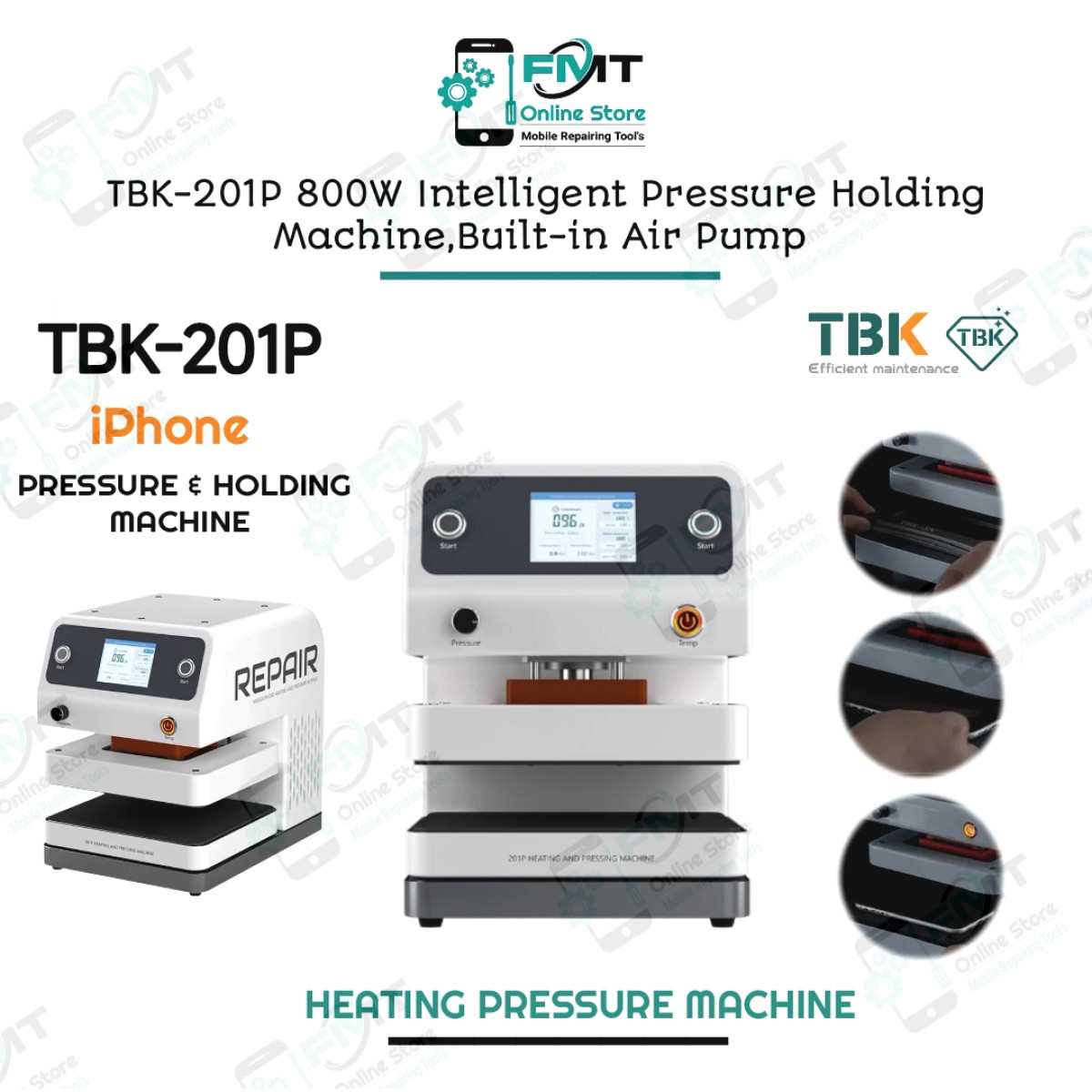 TBK-201P 800W Intelligent Pressure Holding Machine, Built-in Air Pump.