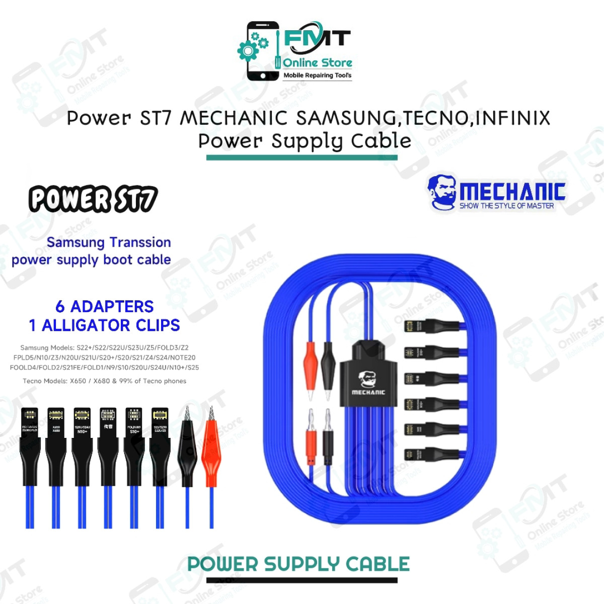 Power ST7 MECHANIC SAMSUNG TECNO INFINIX Power Supply Cable