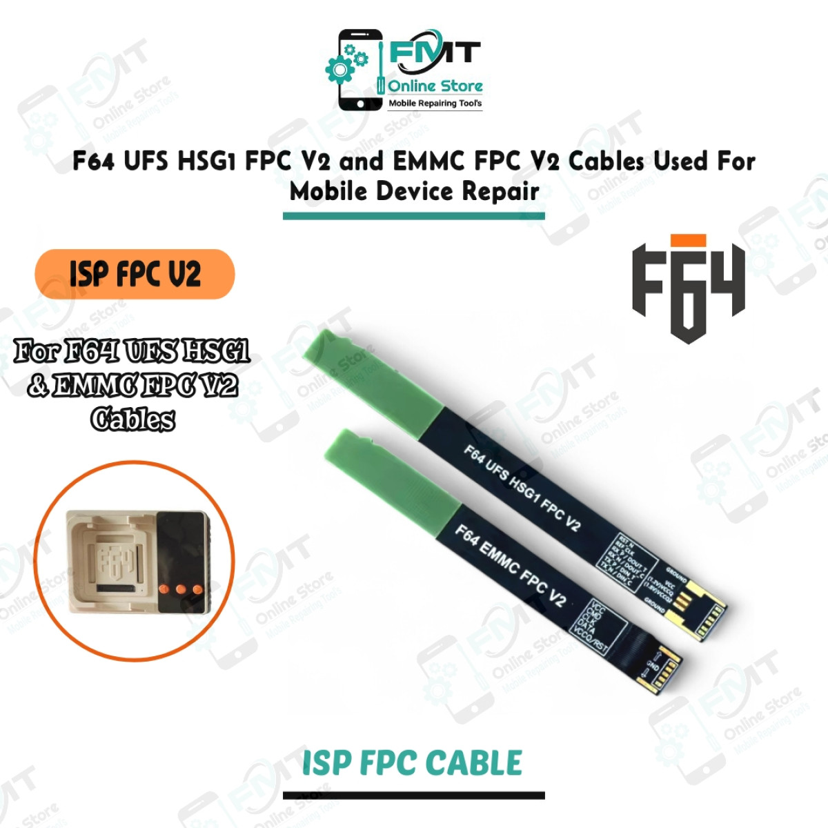 F64 UFS HSG1 FPC V2 and EMMC FPC V2 Cables
