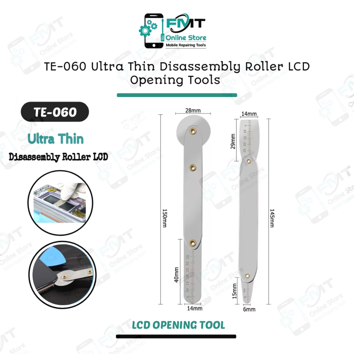 TE-060 Ultra Thin Disassembly Roller LCD Opening Tools