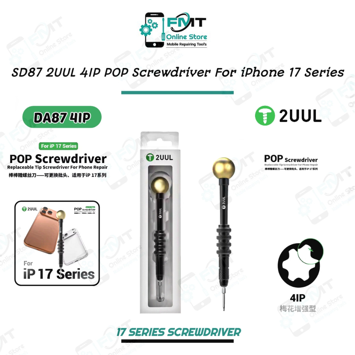 SD87 2UUL 4IP POP Screwdriver For iPhone 17 Series