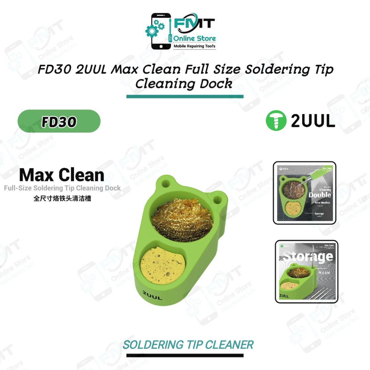 FD30 2UUL Max Clean Full Size Soldering Tip Cleaning Dock