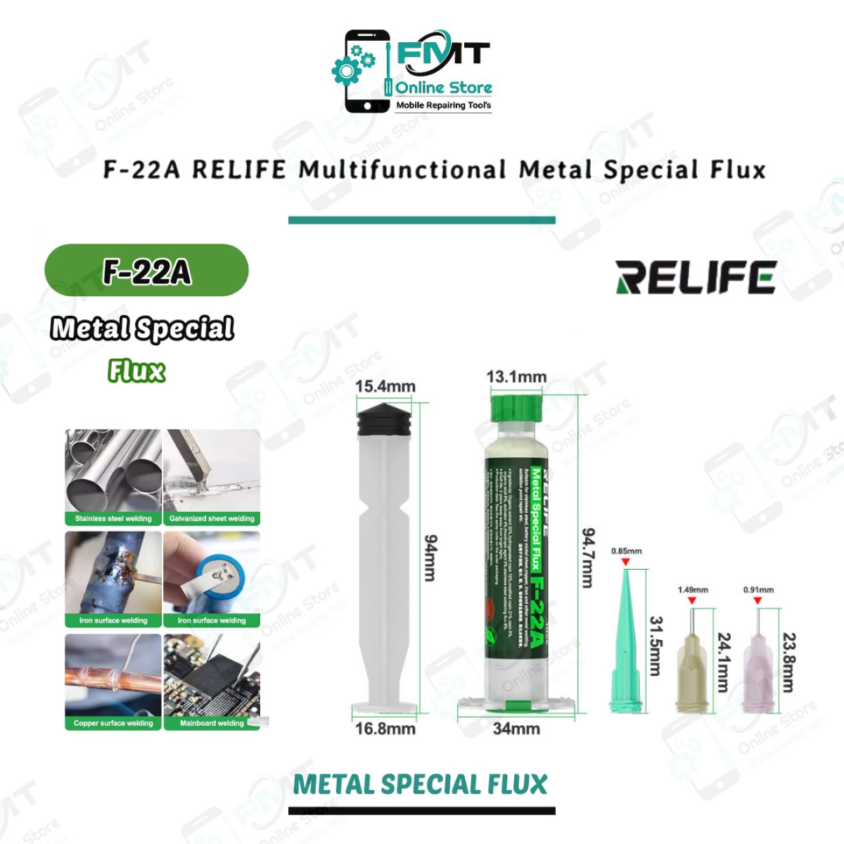 F-22A RELIFE Multifunctional Metal Special Flux Paste With Needle Tube