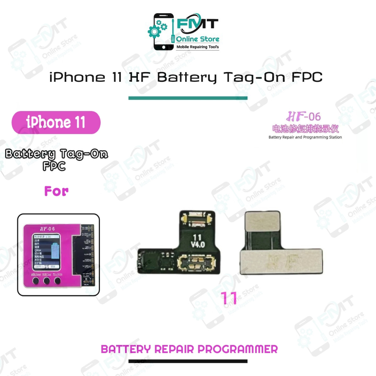 iPhone 11 HF Battery Tag-On FPC , External Battery Repair Cable.