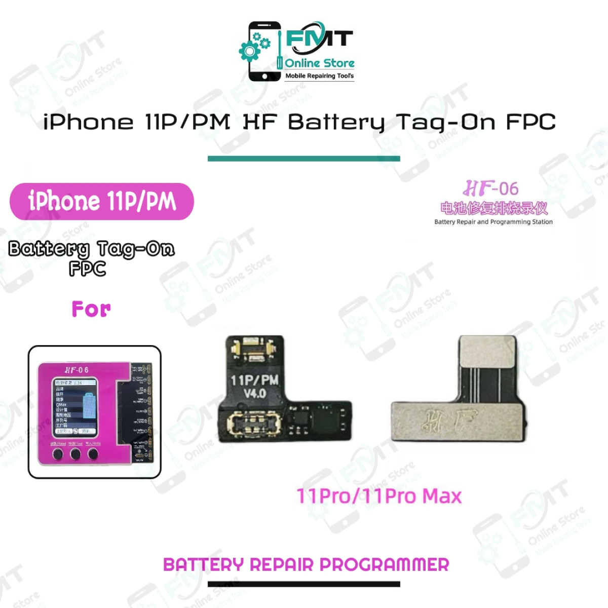 iPhone 11P/11PM HF Battery Tag-On FPC , External Battery Repair Cable
