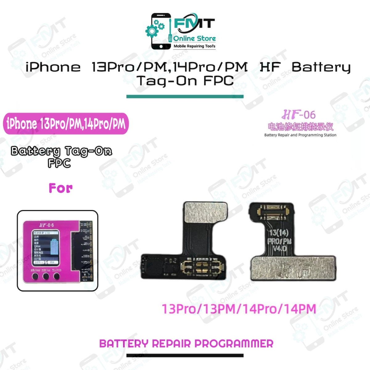 iPhone 13P/13PM,14P/14PM HF Battery Tag-On FPC , External Battery Repair Cable