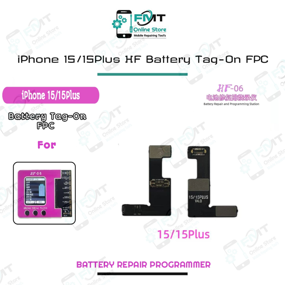 iPhone 15/15Plus HF Battery Tag-On FPC , External Battery Repair Cable