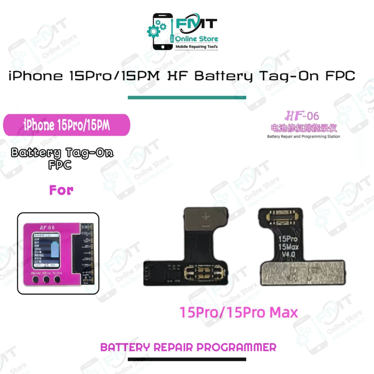 iPhone 15P/15PM HF Battery Tag-On FPC , External Battery Repair Cable