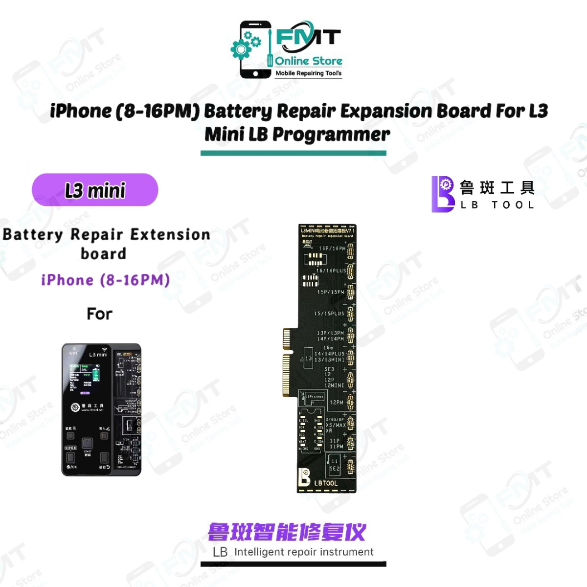 iPhone (8-16PM) Battery Repair Expansion Board For L3 Mini LB Programmer