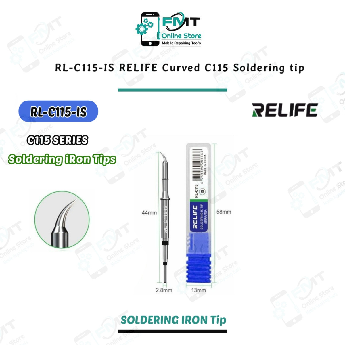 RL-C115-IS RELIFE Curved C115 Soldering tip