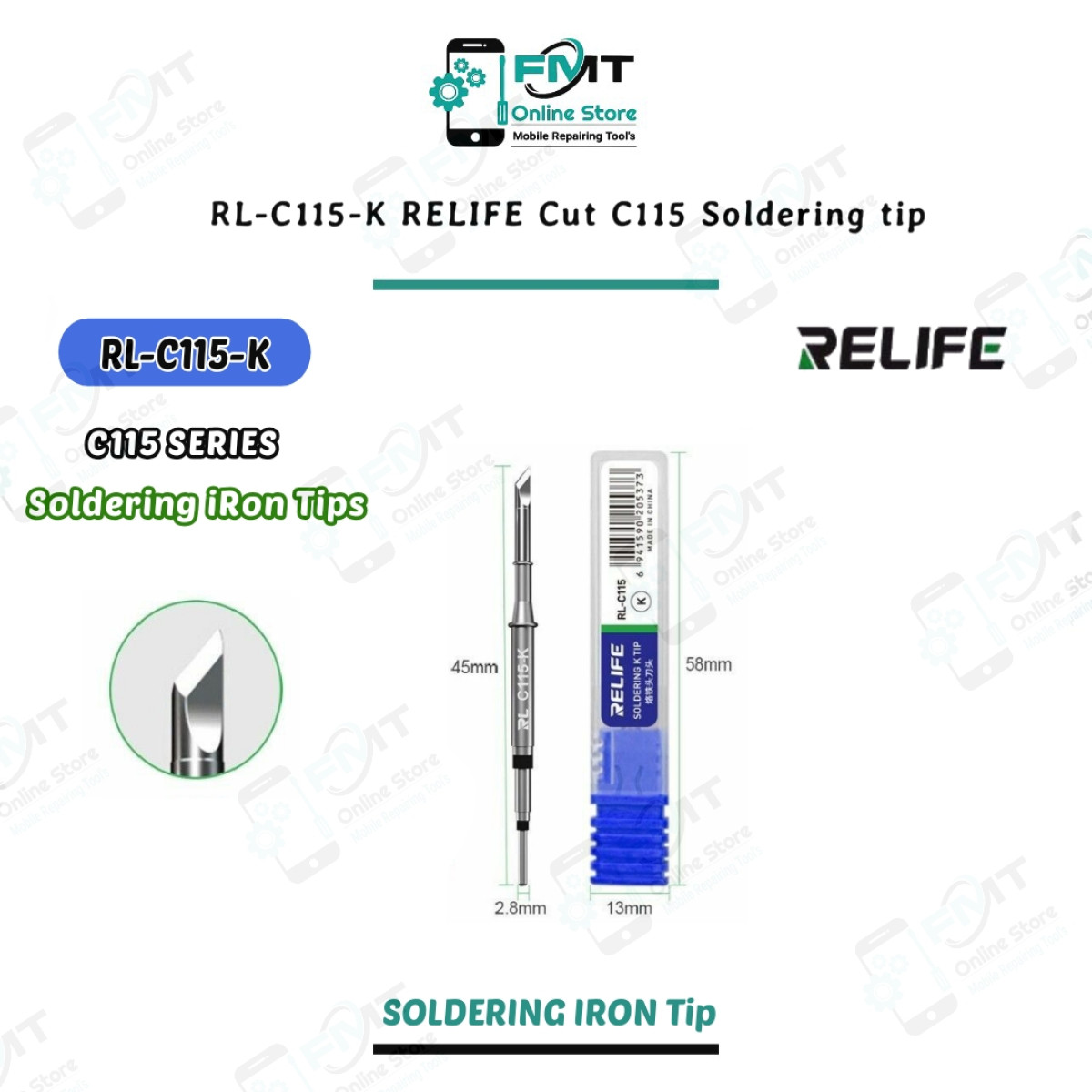 RL-C115-K RELIFE Cut C115 Soldering tip