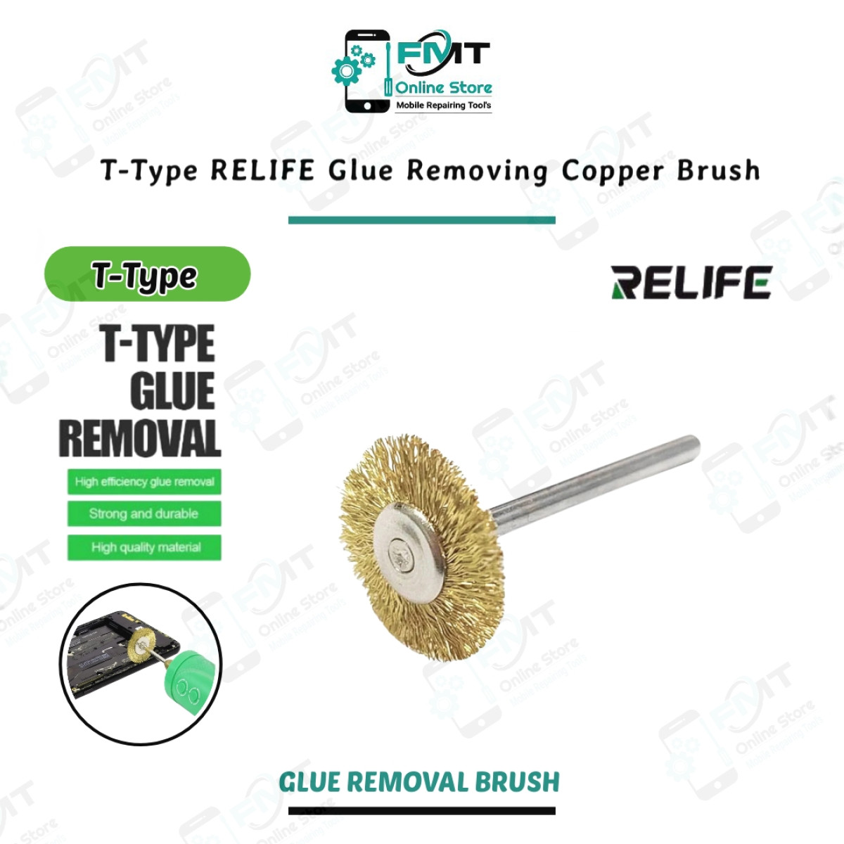 T-Type RELIFE Glue Removing Copper Brush
