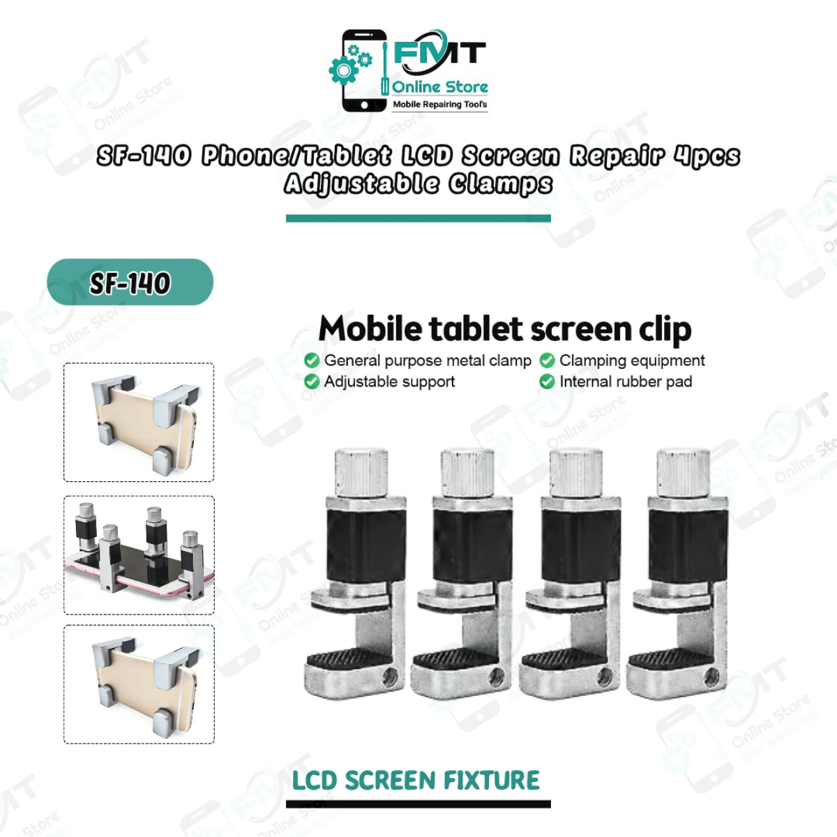 SF-140 Phone/Tablet LCD Screen Repair 4pcs Adjustable Clamps