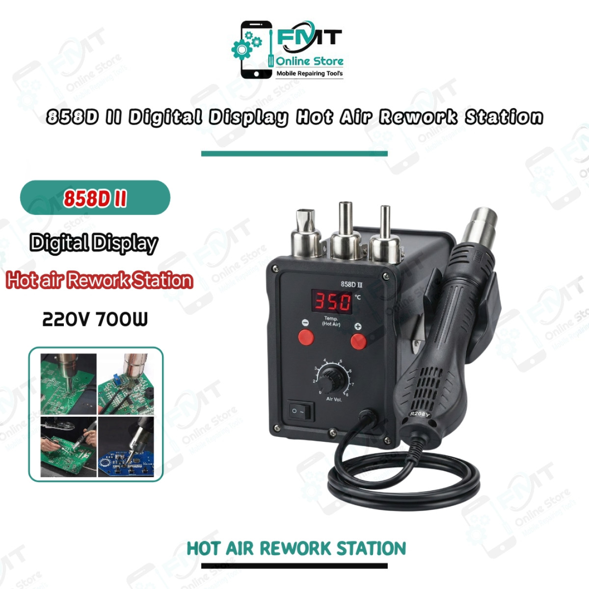 858D II Digital Display Hot Air Rework Station