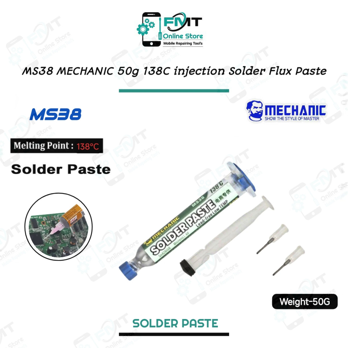 MS38 MECHANIC 50g 138C injection Solder Paste