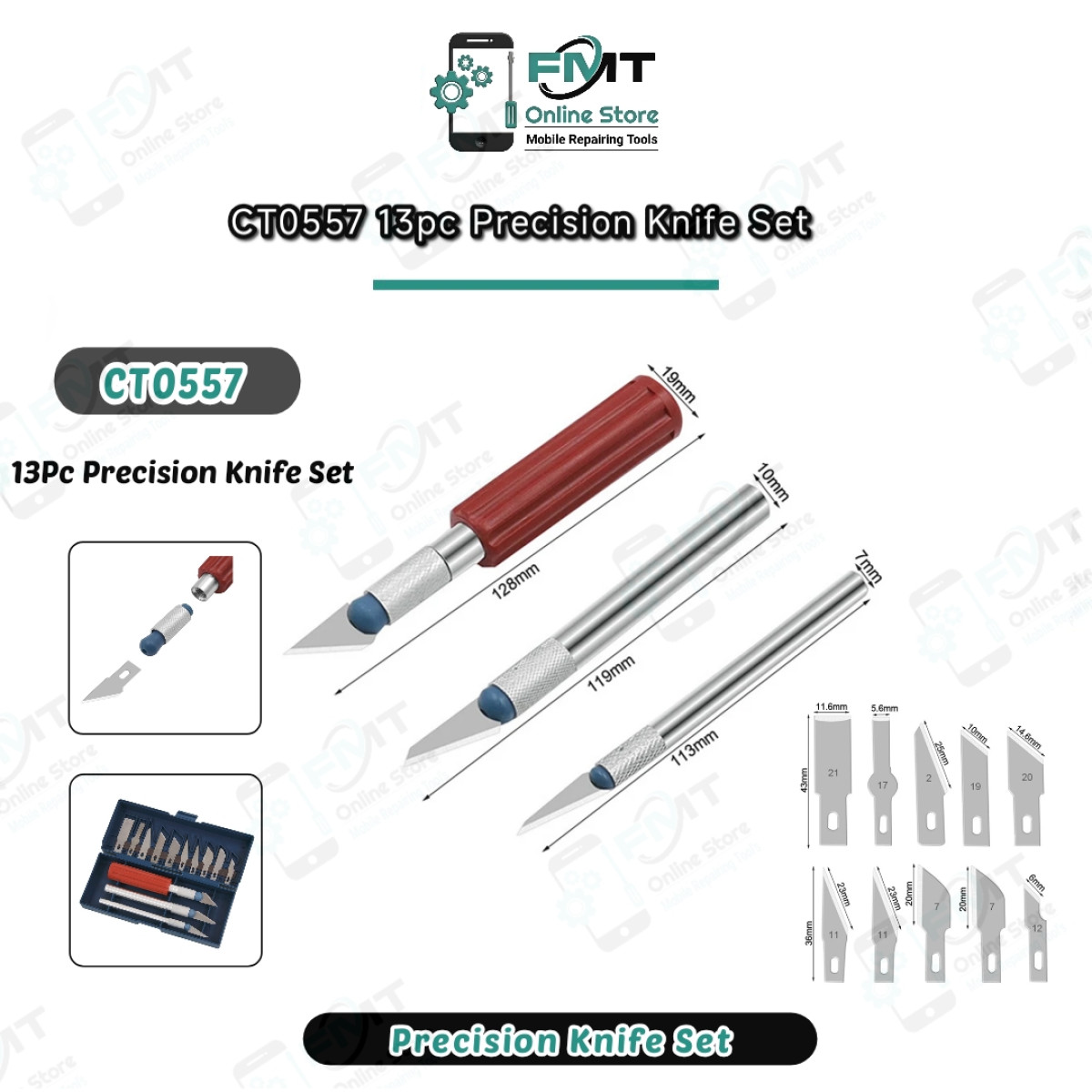 CT0557 13pc Precision Knife Set