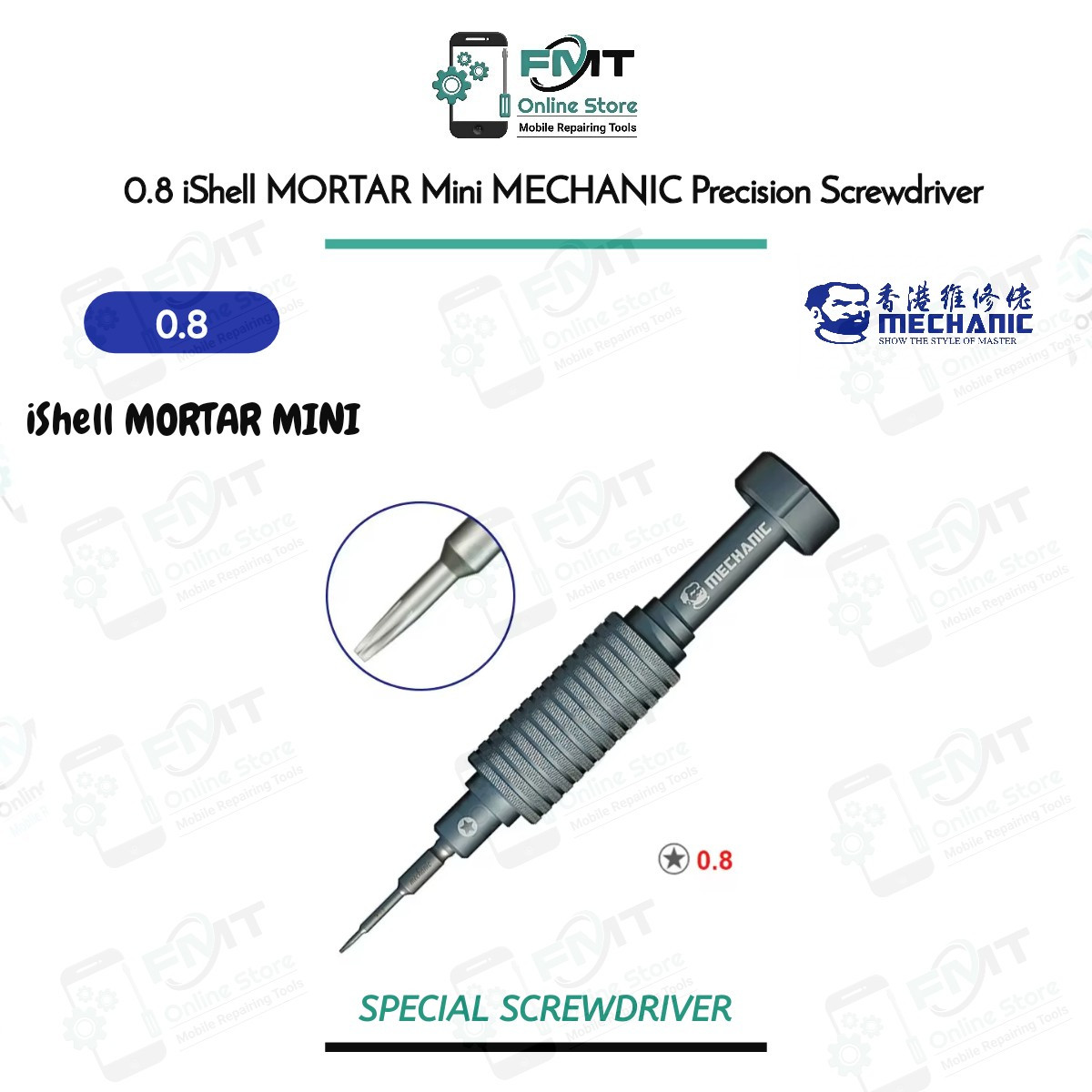 0.8 iShell MORTAR Mini MECHANIC Precision Screwdriver