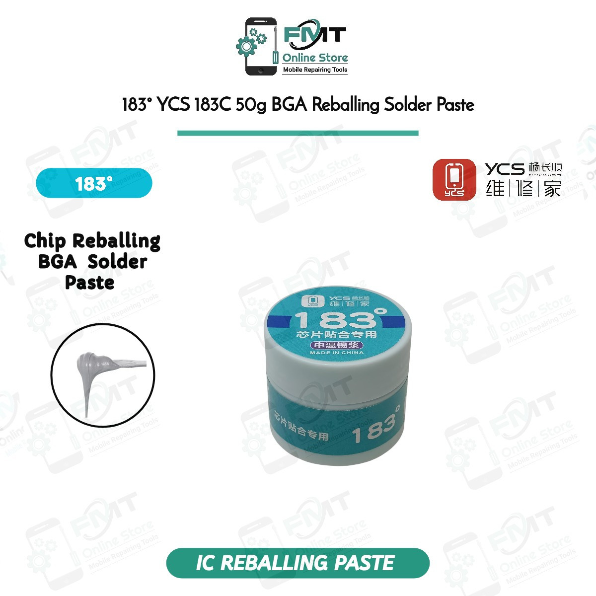 183° YCS 183C 50g Medium-Temperature Solder Paste
