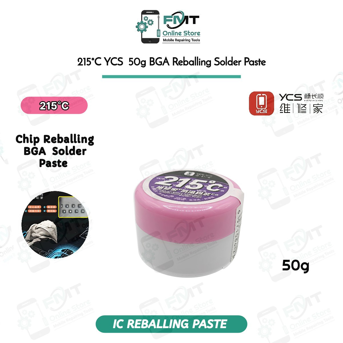 215°C YCS 50g BGA Solder Reballing Paste