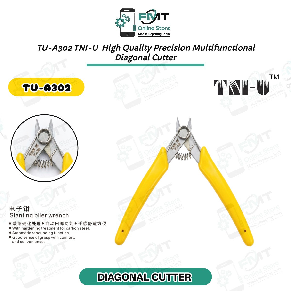 TU-A302 TNI-U 5-inch High Quality Precision Multifunctional Diagonal Cutter