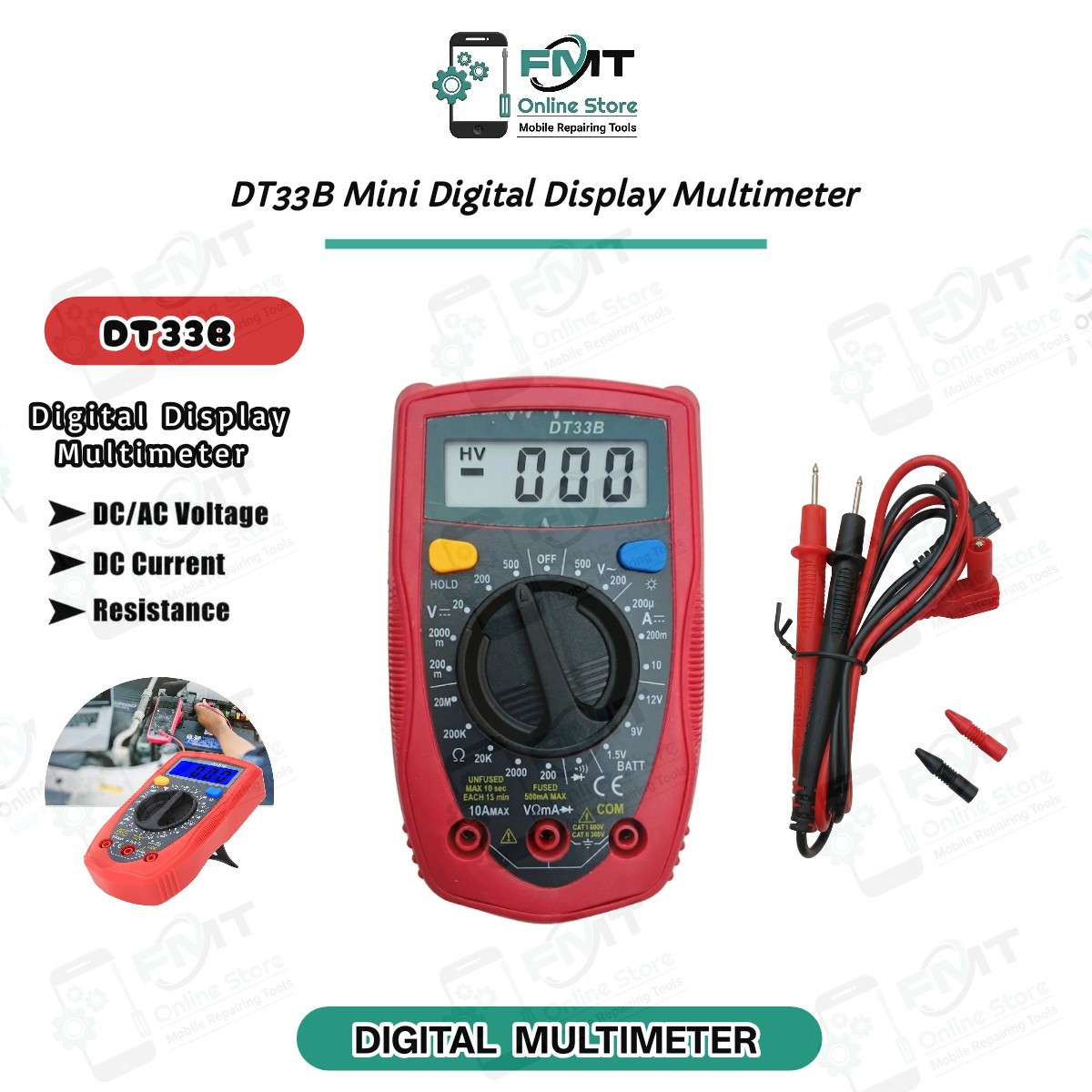 DT33B Mini Digital Display Multimeter