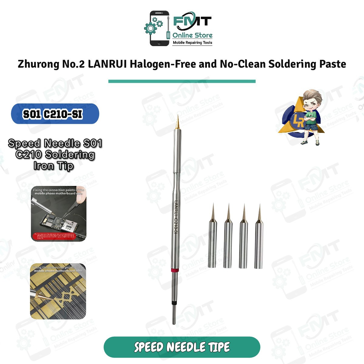 S01 C210-SI LanRui Speed Needle interchangeable Soldering iron Tips